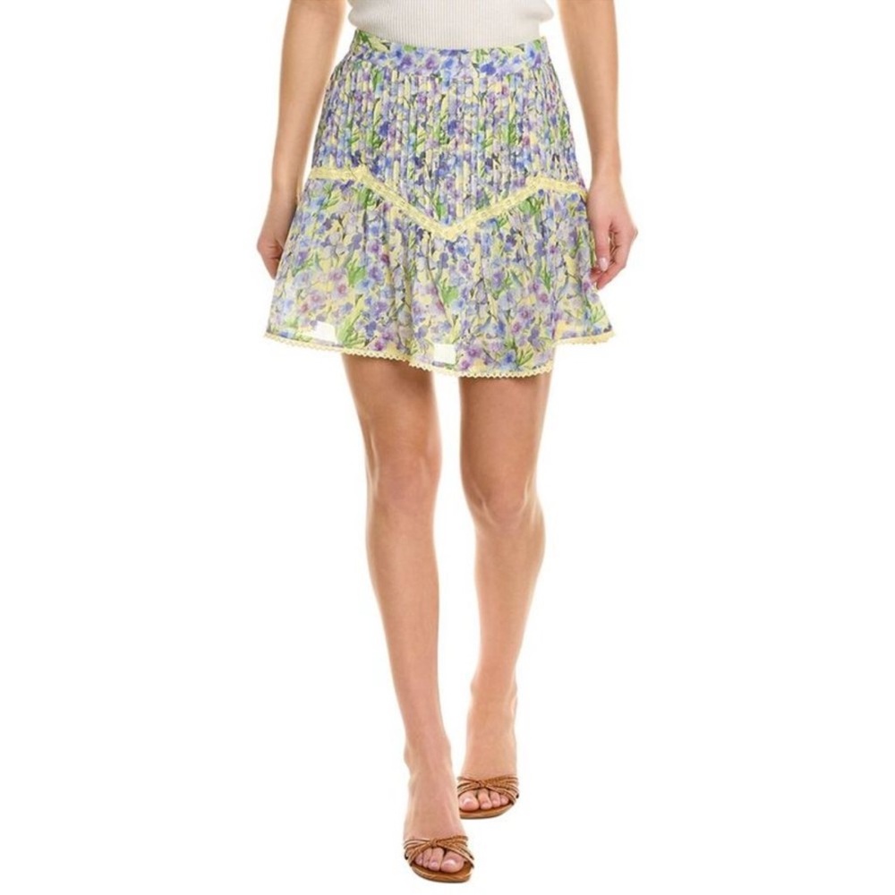 ALLISON New York Anna Mini Skirt - Yellow Floral (Size XS)